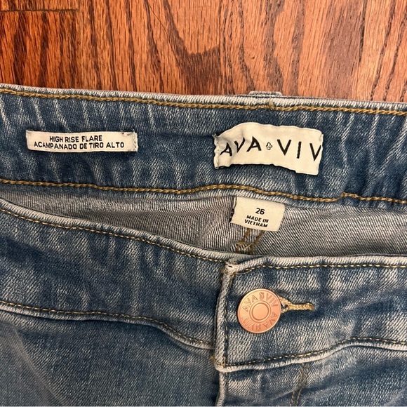 NWT Plus size Ava & Viv flare high-rise fitted hip and thigh. Super stretchy, 26 - Picture 3 of 9